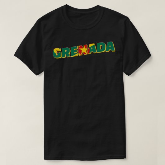 Grenada  stijl retro souvenir 2 t-shirt (Design voorkant)
