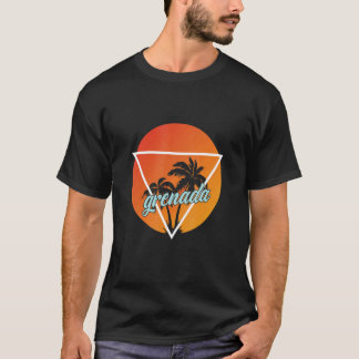 Grenada Sun vormde driehoek met palmes T-shirt