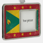 Grenada Verzilverd Omlijst Ornament (Rechts)