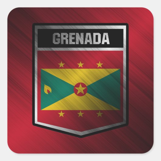 Grenada Vierkante Sticker (Voorkant)