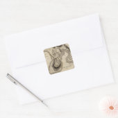 Grenada Vierkante Sticker (Envelop)
