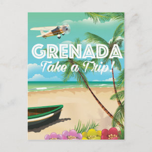 Grenada Vintage Vakantie Reisposter Briefkaart