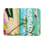 Grenada Vintage Vakantie Reisposter Magneet (Horizontaal)