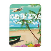 Grenada Vintage Vakantie Reisposter Magneet (Verticaal)