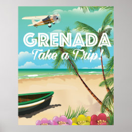 Grenada Vintage Vakantie Reisposter Poster