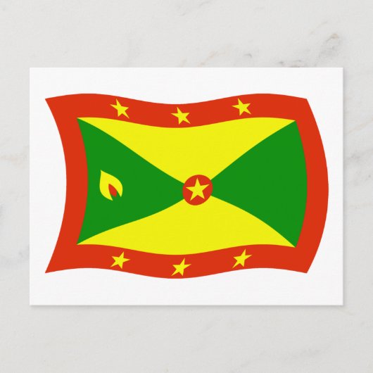 Grenada Vlag Ansichtkaart Briefkaart (Voorkant)