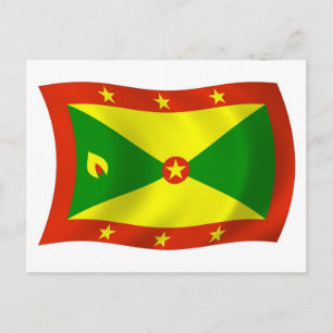 Grenada Vlag Ansichtkaart Briefkaart