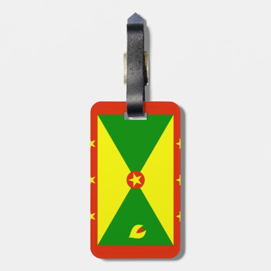 Grenada vlag bagagelabel (Achterkant verticaal)