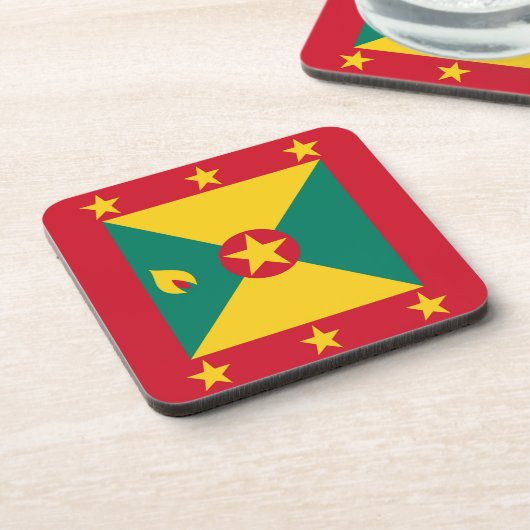 Grenada vlag bier onderzetter (Linkerzijde)