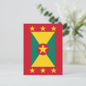 Grenada vlag briefkaart (Staand voorkant)