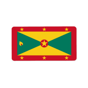 Grenada vlag etiket