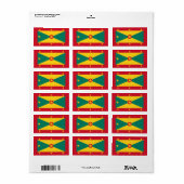 Grenada vlag etiket (Full Sheet)