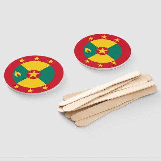 Grenada vlag handwaaier (Niet-gemonteerd)