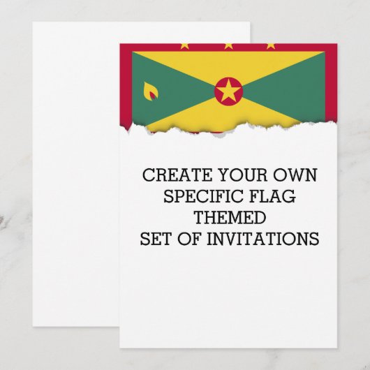 Grenada Vlag Kaart (Voorkant / Achterkant)