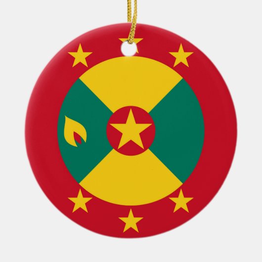 Grenada vlag keramisch ornament (Voorkant)