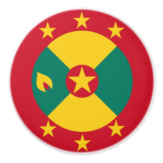 Grenada vlag keramische knop (Voorkant)