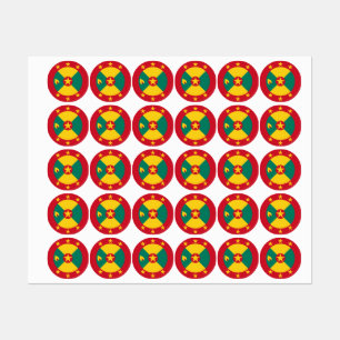 Grenada vlag labels