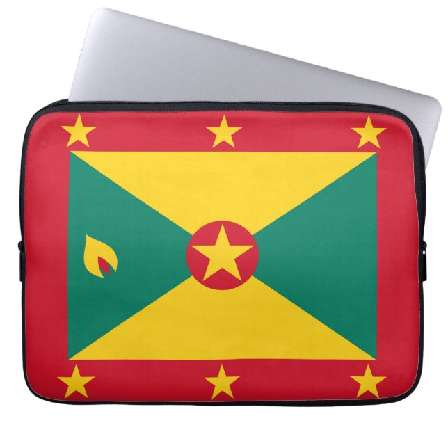 Grenada vlag laptop sleeve (Voorkant)