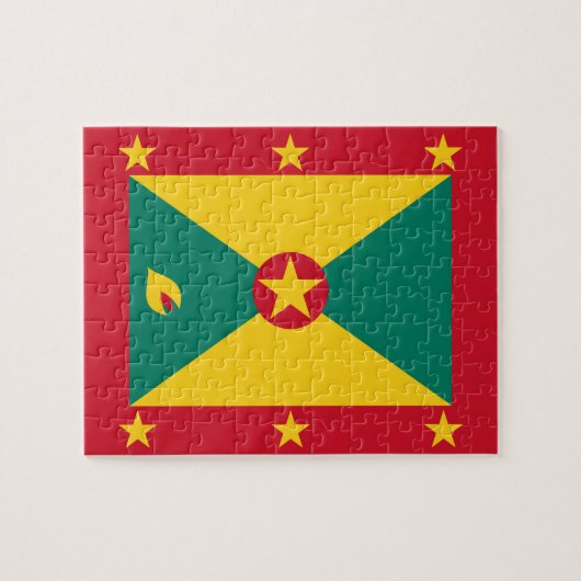 Grenada vlag legpuzzel (Horizontaal)