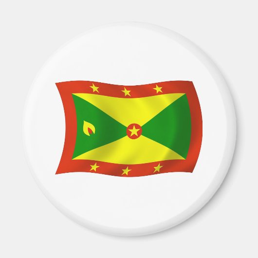 Grenada Vlag Magneet (Voorkant)