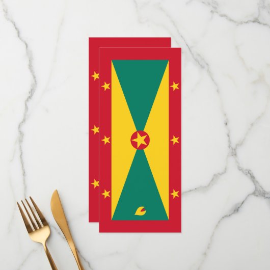 Grenada vlag menu (Voorkant / Achterkant in situ)