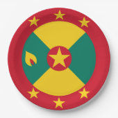 Grenada vlag papieren bordje (Voorkant)