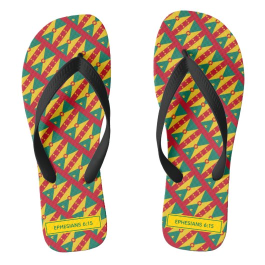 GRENADA VLAG Patriottisch Aangepaste Schrift Carna Teenslippers (Voetbed)