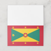 Grenada vlag plaatskaartje (Buitenkant ongevouwen)