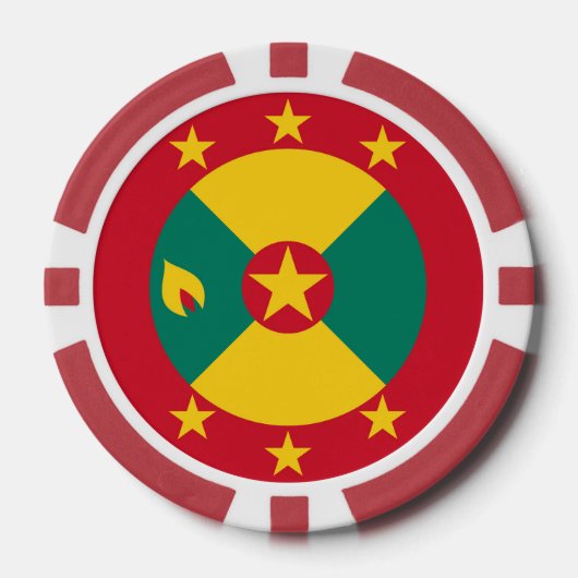Grenada vlag poker chips (Voorkant)