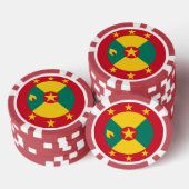 Grenada vlag poker chips (Opstapeling)