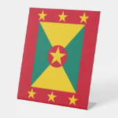Grenada vlag reclamebord met voetstuk (Voorkant)