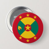 Grenada vlag ronde button 7,6 cm (Voorkant /achterkant)