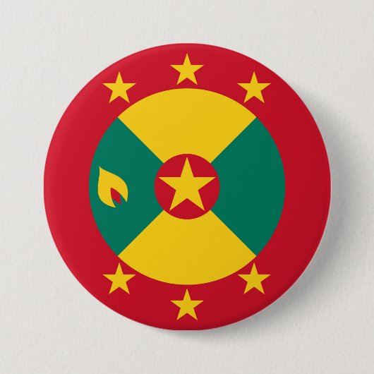 Grenada vlag ronde button 7,6 cm (Voorkant)