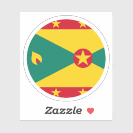 Grenada Vlag Ronde Sticker