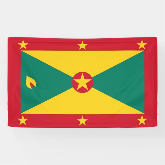 Grenada vlag spandoek (Horizontaal)