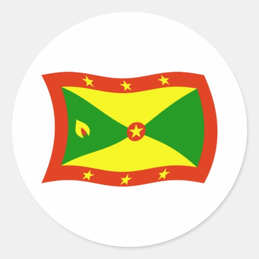 Grenada Vlag Sticker (Voorkant)