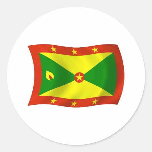 Grenada Vlag Sticker (Voorkant)