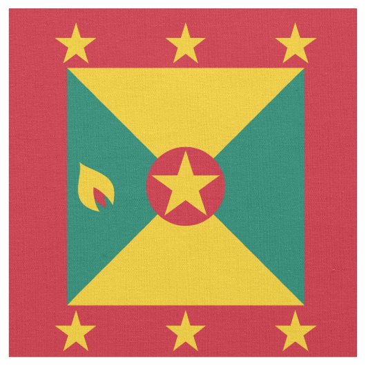 Grenada vlag stof (Close Up)