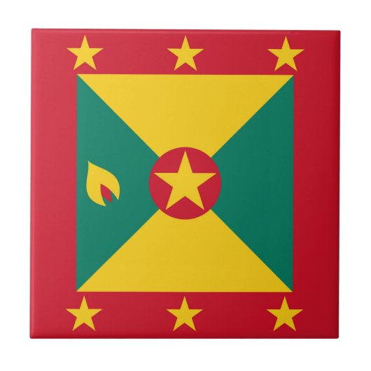 Grenada vlag tegeltje (Voorkant)