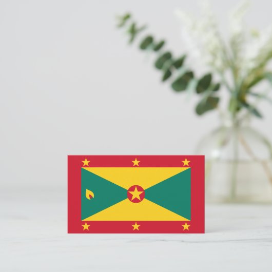 Grenada vlag visitekaartje (Staand voorkant)