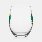 Grenada vlag wijnglas zonder voet (Links)