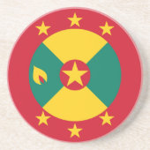 Grenada vlag zandsteen onderzetter (Voorkant)