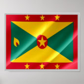Grenada - Vlaggolven - Poster (Voorkant)