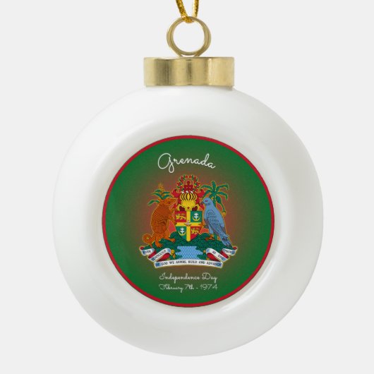Grenada wapenstilstand keramische bal ornament (Voorkant)