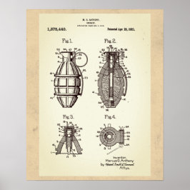 Grenade Patent Poster