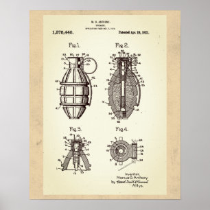  Grenade Patent Poster