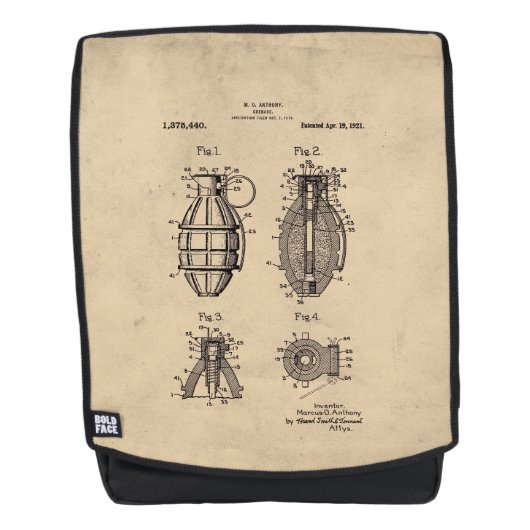 Grenade Patent Rugtassen (Voorkant)
