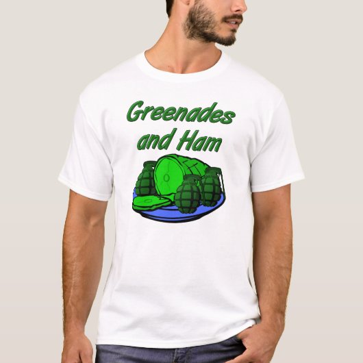 Grenades en Ham Funny T-shirt (Voorkant)