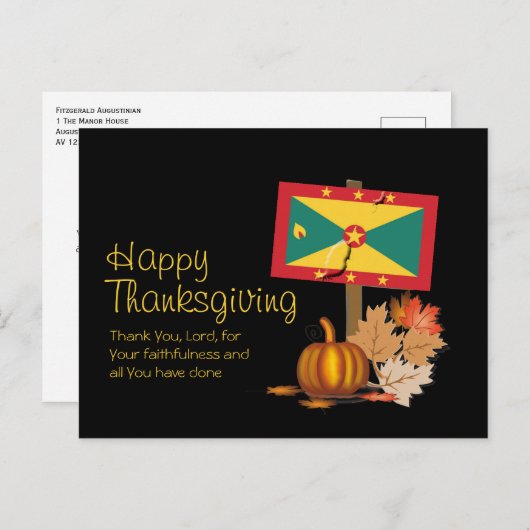 GRENADIAANSE DANKDAG | Vlag van Grenada Briefkaart (Voorkant / Achterkant)