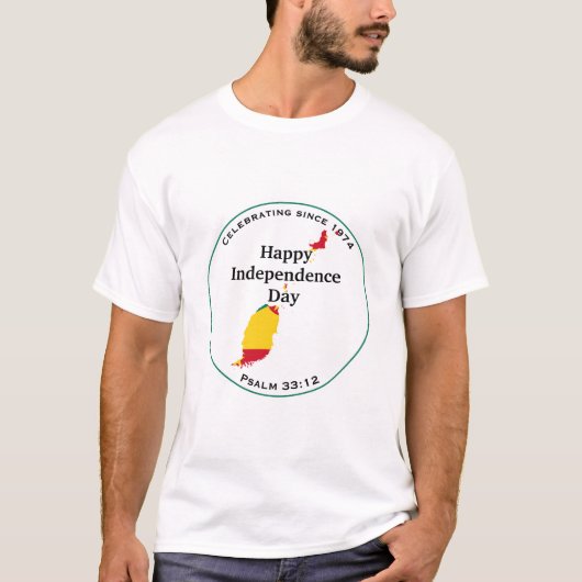 Grenadiaanse onafhankelijkheid vieren Wit Grenada T-shirt (Voorkant)